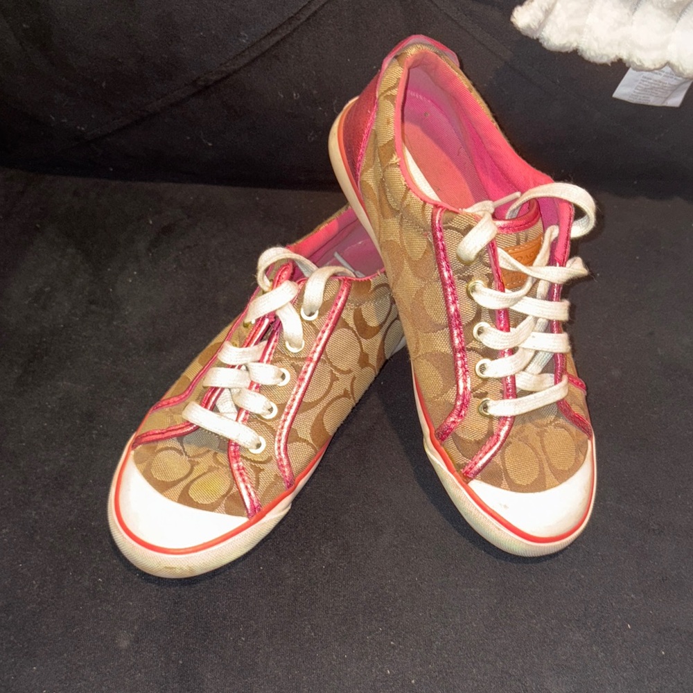 Coach Brown and Pink Women's Sneakers